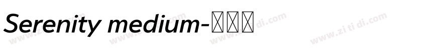 Serenity medium字体转换